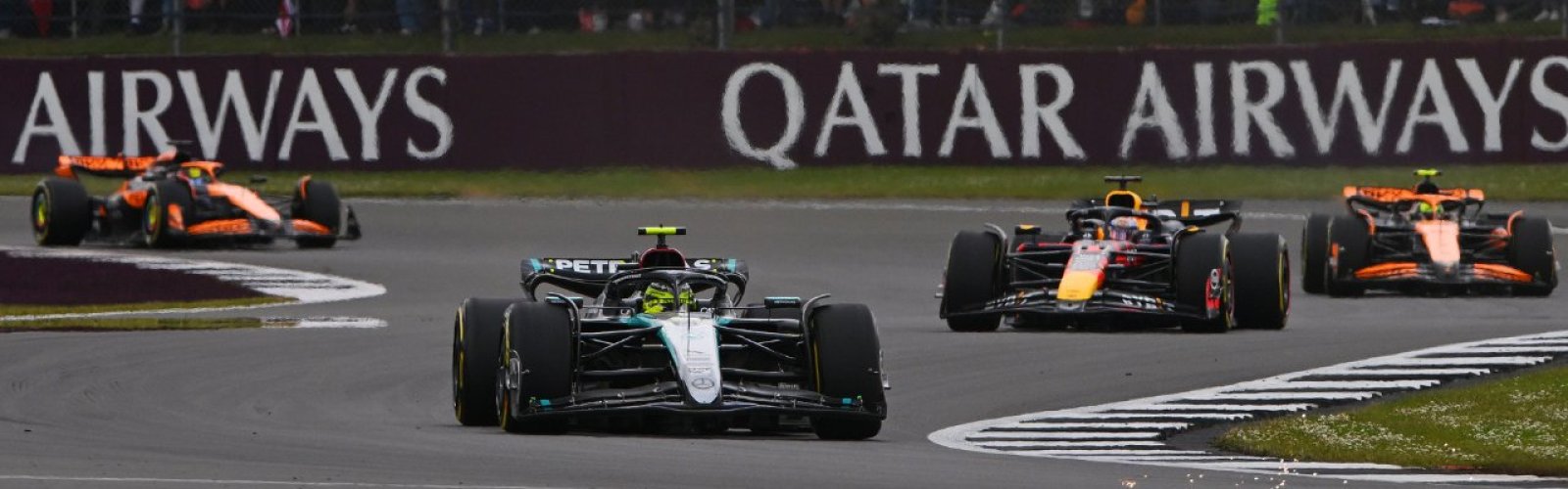 British Formula 1 Grand Prix ticket package for F1 fans with Grandstand options, hotel, travel and more. Watch F1 at Silverstone with Gullivers image