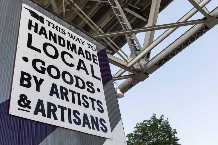 Granville island railspur district sign, Vancouver 