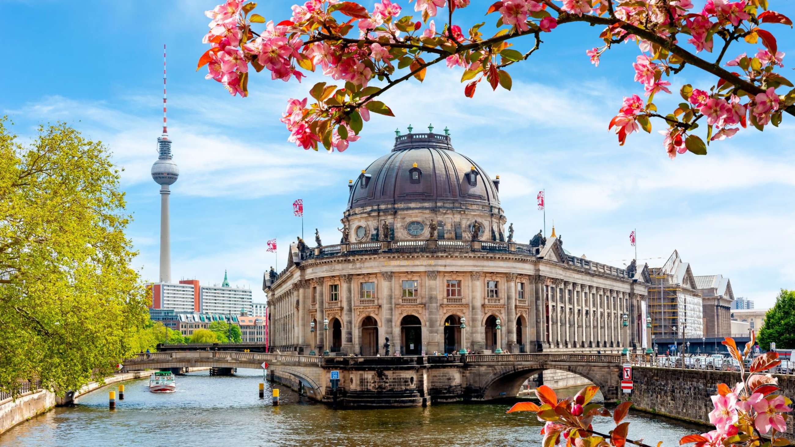 museum mile in Berlin on a sunny spring day