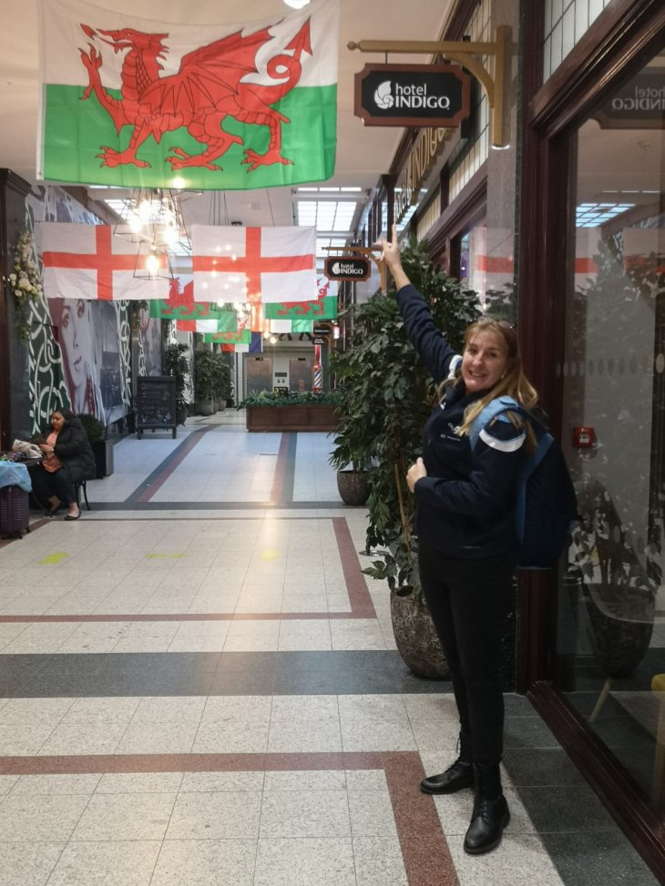 Gullivers staff outside Cardiff hotel