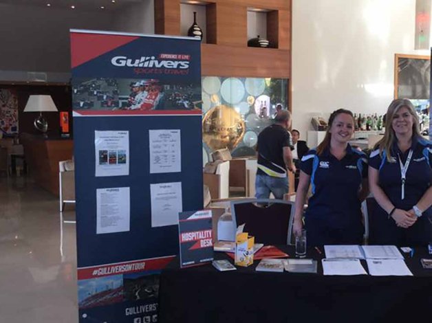 Gullivers representatives at the Spanish Grand Prix 