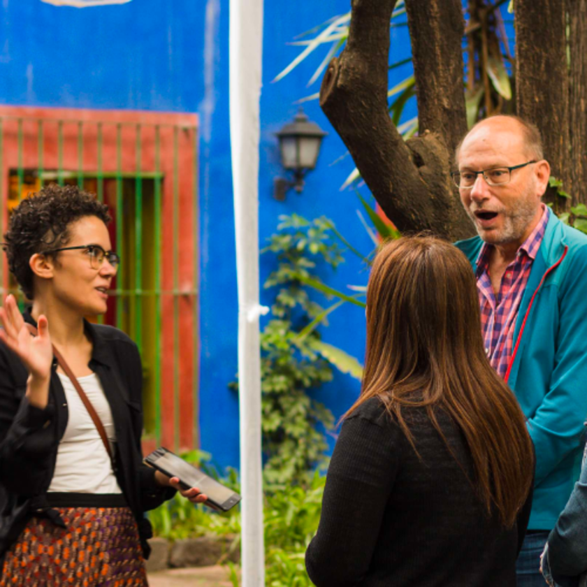 Tourists at the Frida Kahlo Museum