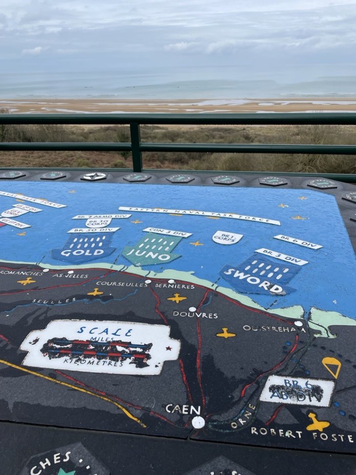 D-Day beach map
